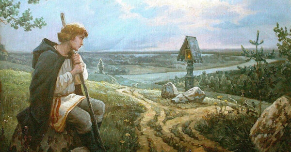Картина А. Шишкина «В начале пути»