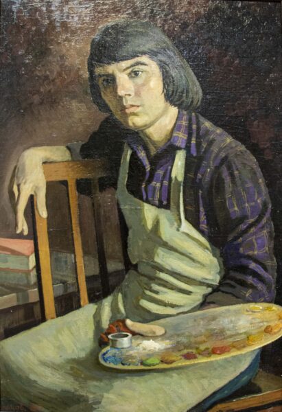 «Авторский портрет», оргалит\масло, 60x85, 1980 г.